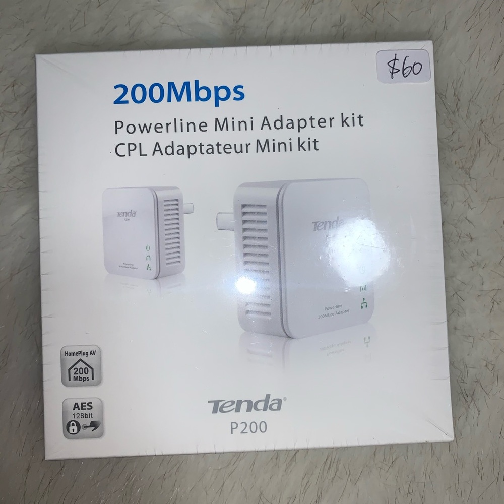 Tenda Powerline Mini Adapter Kit 200Mbps P200